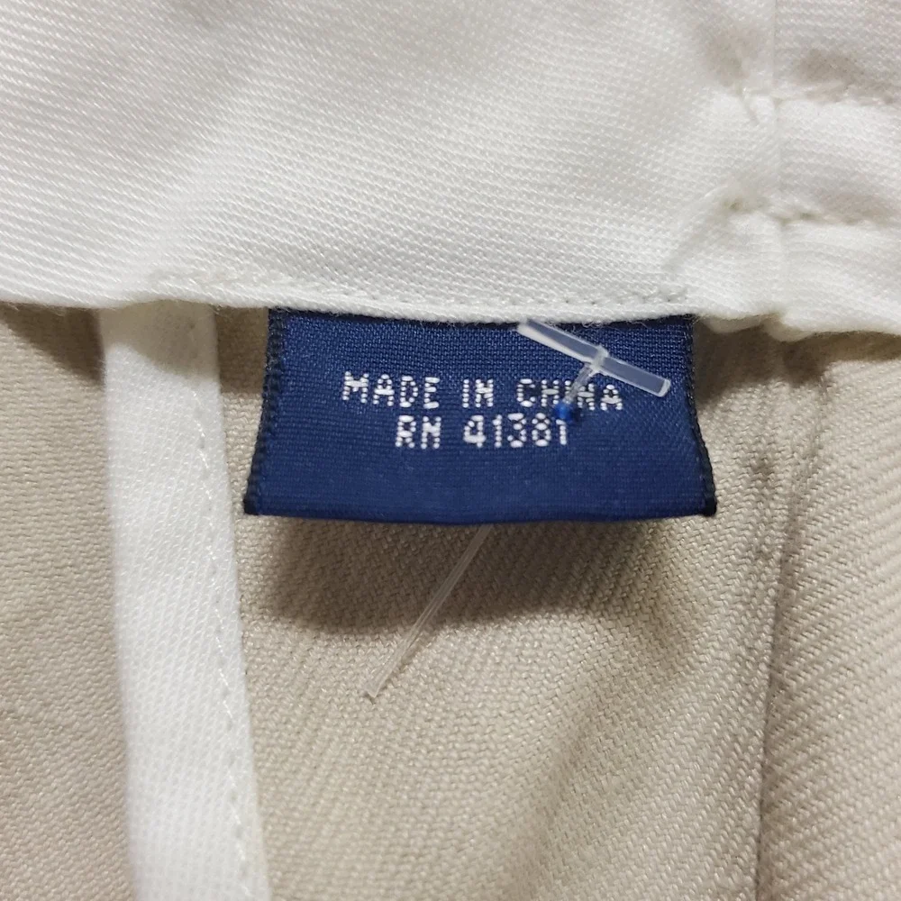 Polo Golf Ralph Lauren Mens Chino Pants Size 36L Cotton Silk Linen Pleated